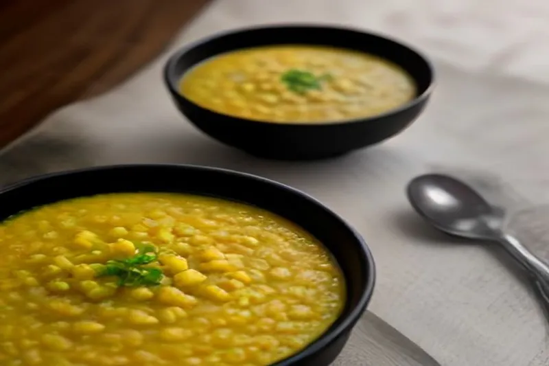 Tadkewali Masoor Dal Khichdi Recipe With Garlic & Onions — photo 2