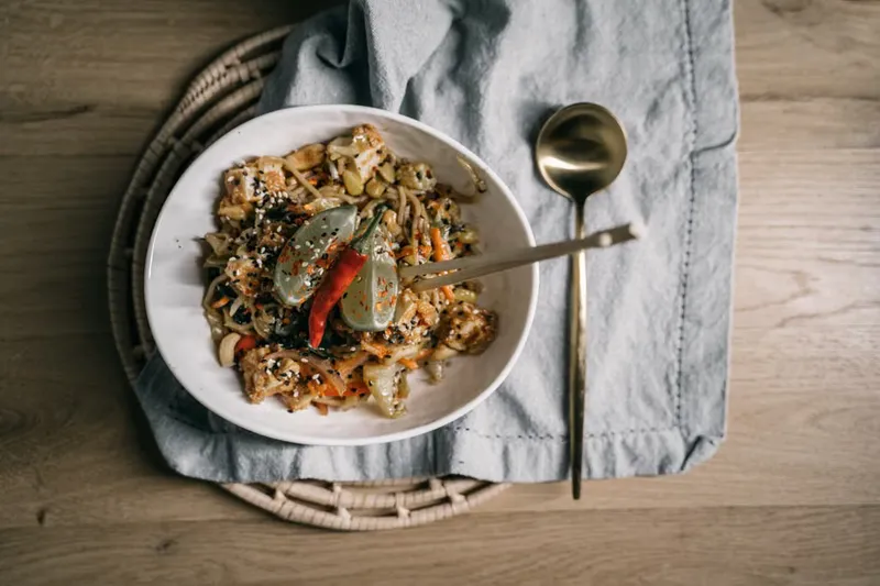 Scrambled Tofu Noodles Recipe — photo 2