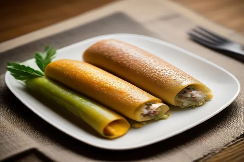 Fruit-Chia Rice paper rolls in a Mango Tahini Dipping sauce Recipe