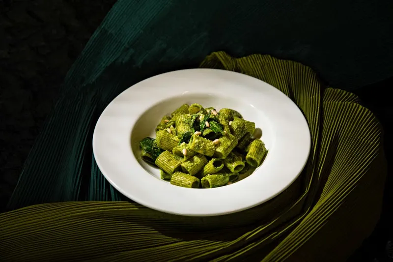 Penne Pasta Recipe In Spinach Pesto Sauce — photo 2