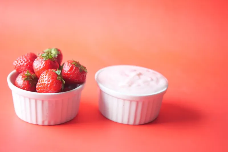 Homemade Low Fat Strawberry Frozen Yogurt Recipe