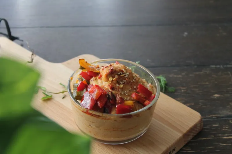 Roasted Carrot & Green Pepper Hummus Recipe — photo 2