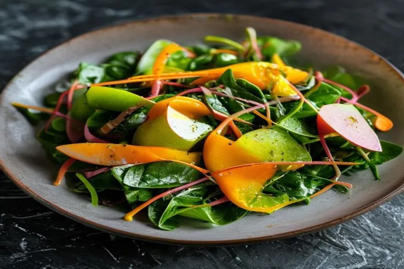 Spinach & Apple Salad Recipe With Orange Dressing