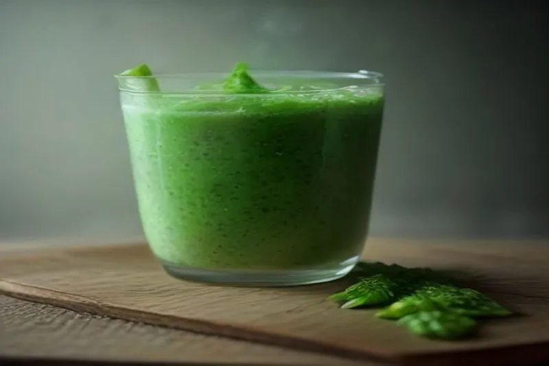 Super Food Green Smoothie Recipe With Greek Yogurt Papaya Spirulina & Wheat Grass