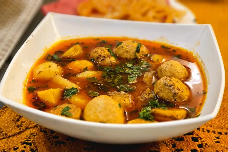 Kashmiri Style Rista Recipe - Mutton Kofta Curry