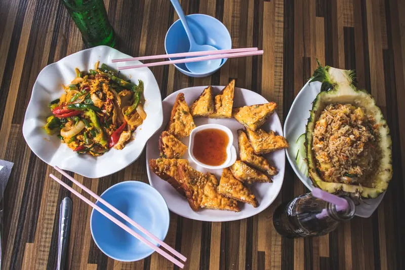 Thai Pineapple Vegetarian Fried Rice Recipe (No Onion No Garlic)