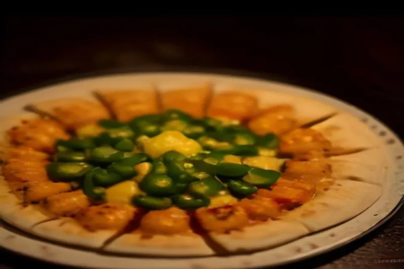 Sweet and Spicy Pineapple Paneer Tikka Tawa Pizza Recipe