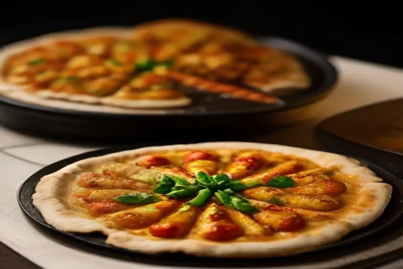 Sweet and Spicy Pineapple Paneer Tikka Tawa Pizza Recipe — photo 2