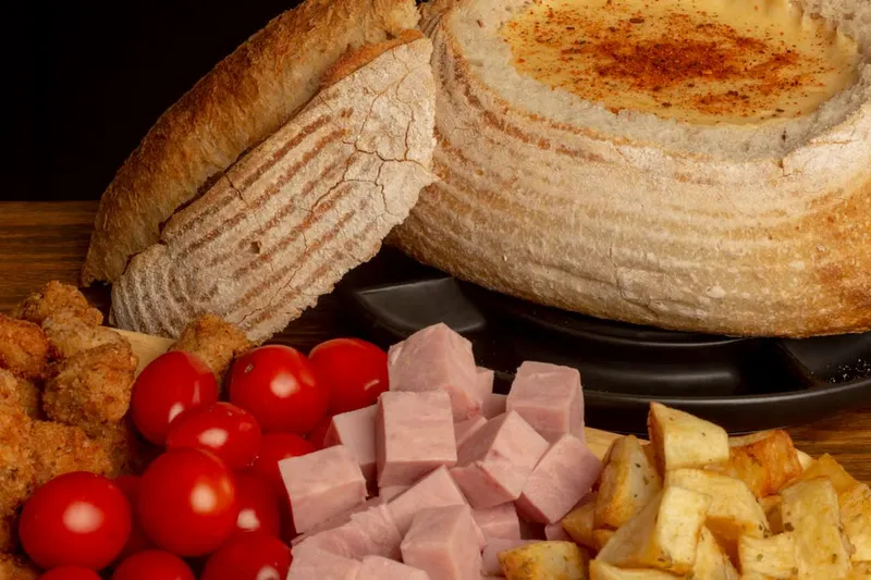 Creamy Herb Roasted Potato Soup In a Bread Bowl Recipe