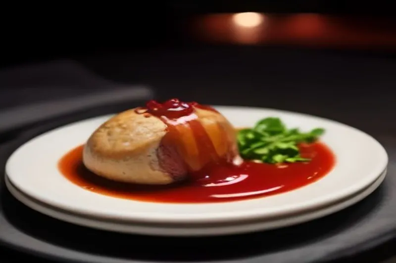 Mushroom and beet wellington With Red Vinaigrette Sauce Recipe — photo 2