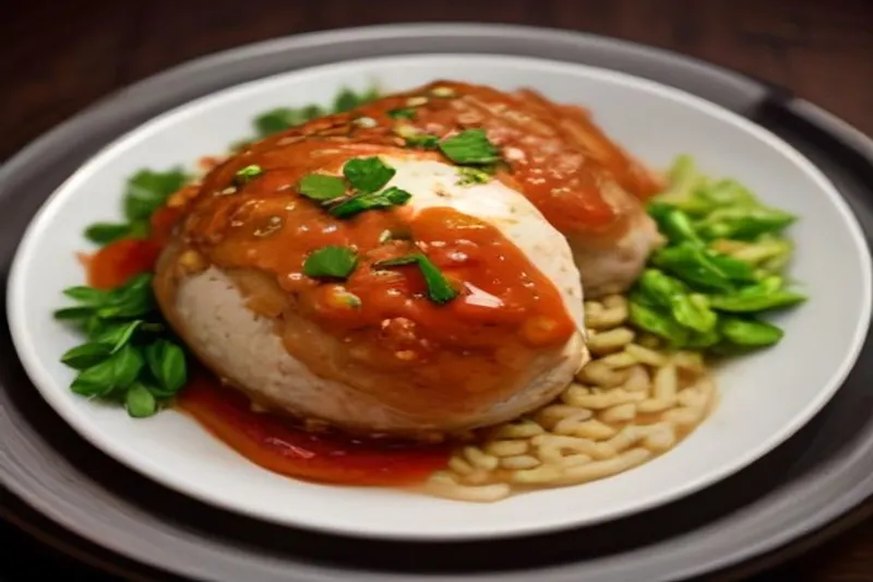Rosemary Chicken Rice Recipe With Spicy Tomato Garlic Sauce — photo 2