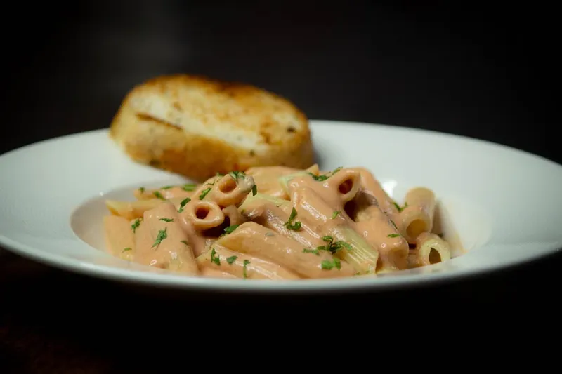 Veggie Penne Pasta Recipe In Creamy Roasted Carrot Sauce