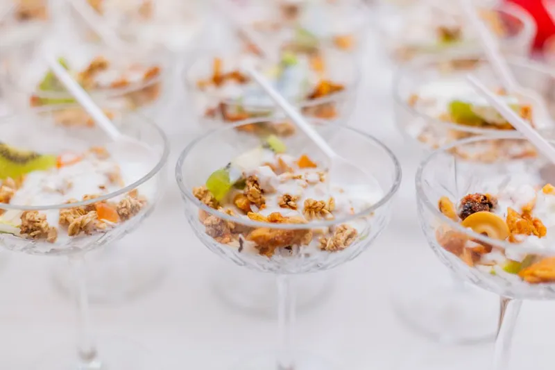 Granola Yogurt Parfait Recipe with Fresh Kiwi & Pomegranates