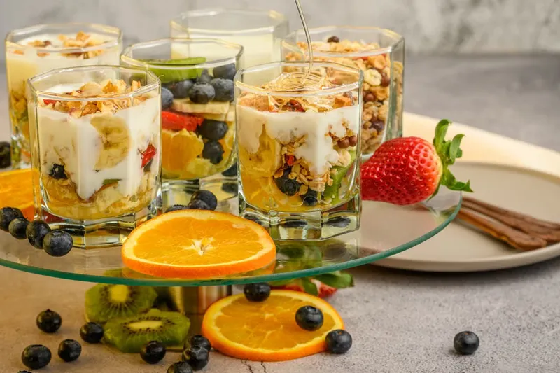 Granola Yogurt Parfait Recipe with Fresh Kiwi & Pomegranates — photo 2