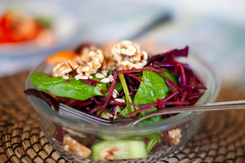 Spinach Watermelon Salad Recipe With Walnuts