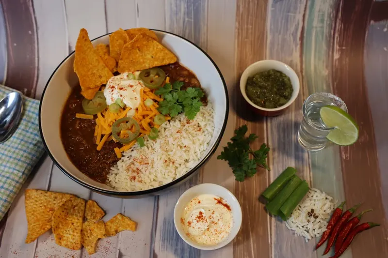 Spicy Mexican Layered Chilli Rice Recipe