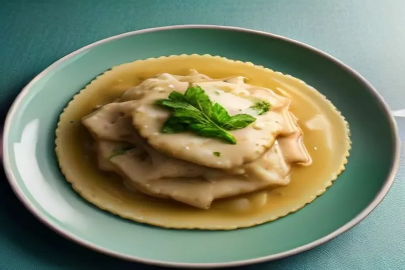 Creamy Mushroom Ravioli Recipe In Mint Mayo Sauce