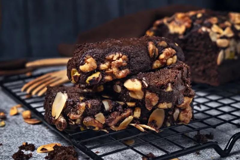 No Bake Eggless Dark Chocolate Fudge Recipe With Nuts — photo 2