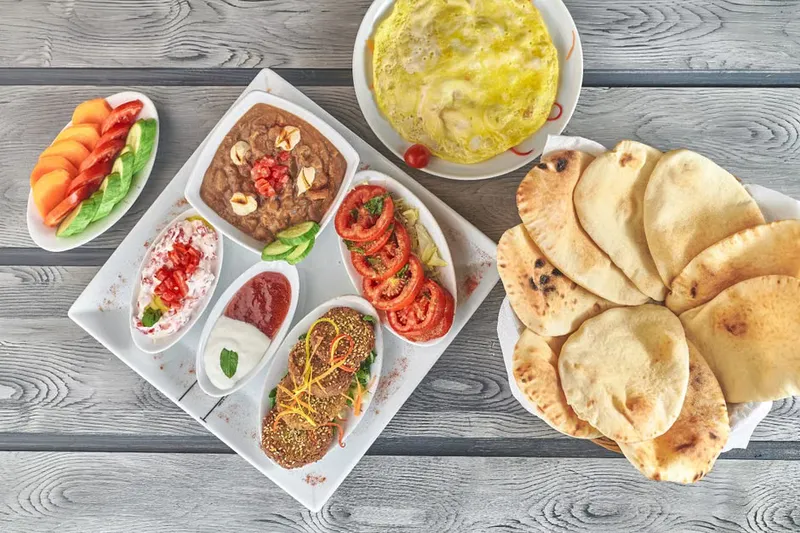 Mini Pita Pizza With Tahini Roasted Vegetables Recipe