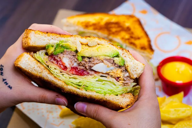 Tuna Roasted Mushroom Sandwich Recipe with Tartare Dip Mayo