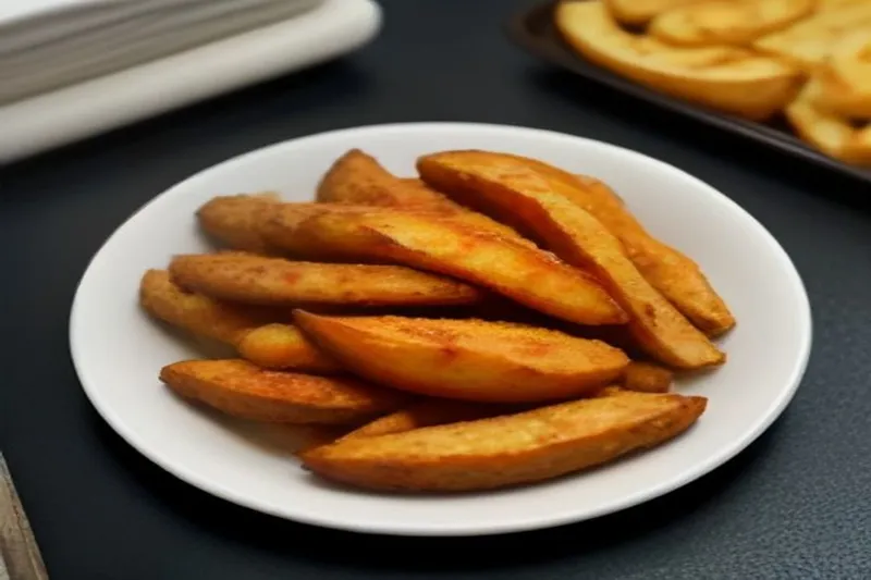 Garlic & Ginger Spiced Potato Wedges Recipe (Baked)