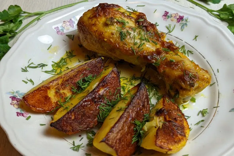 Lebanese Style Baked Chicken and Potatoes Recipe — photo 2