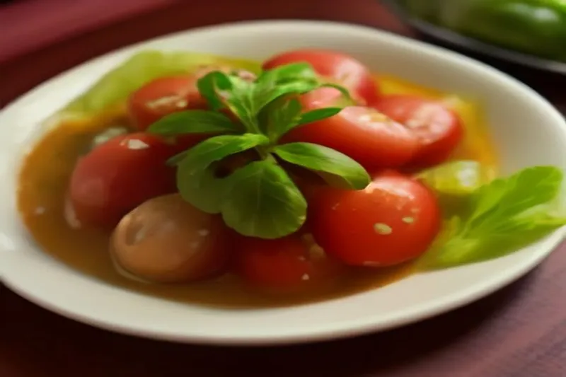 Cherry Tomato, Cucumber, Onion Salad in Red Wine Vinaigrette Dressing Recipe — photo 2
