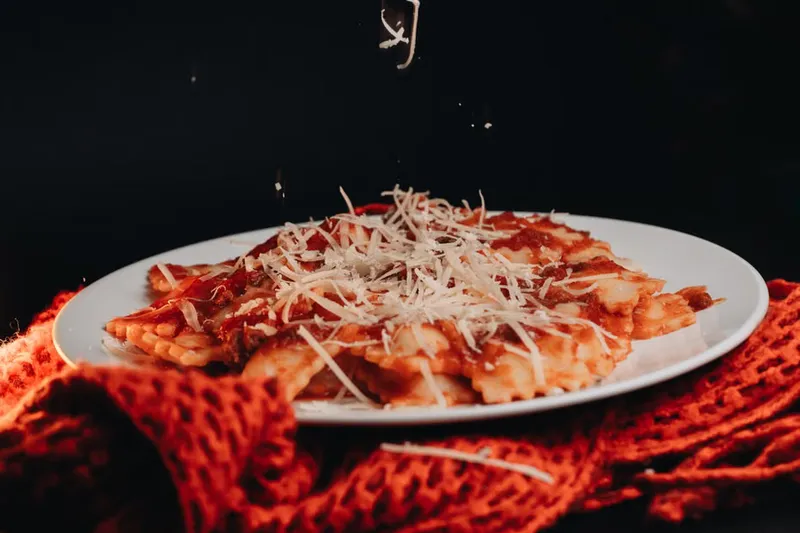 Spinach Ricotta Stuffed Ravioli Recipe Tossed In Cheesy Pumpkin Sauce — photo 2