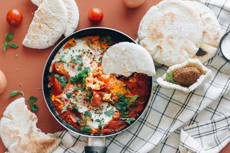 Egg Bhurji Stuffed Pita Pockets Recipe