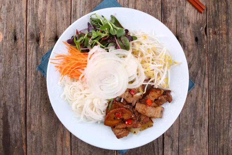 Asian Style Rice Noodle Salad Recipe With Vegetables Recipe