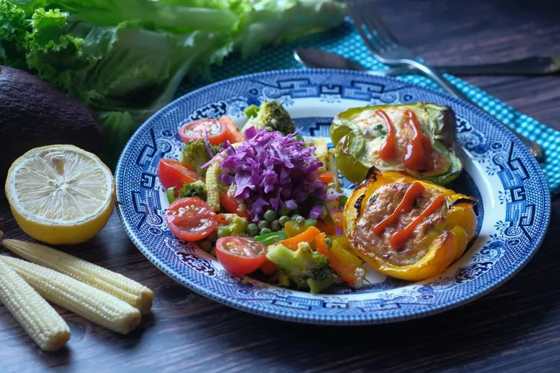 Minced Meat & Corn Stuffed Bell Peppers Recipe