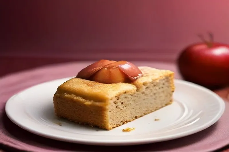 Eggless Cinnamon Flavoured Apple & Plum Cake Recipe