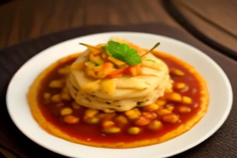 Soft Taco With Mushroom and Roasted Bell pepper Sauce Recipe