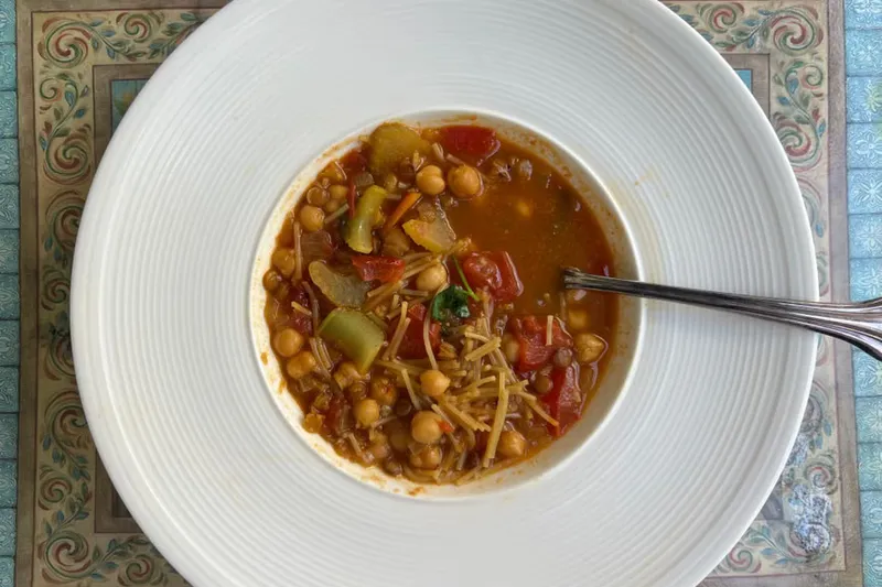 Moroccan Harira Recipe (Thick Soup With Chickpeas & Masoor Dal)