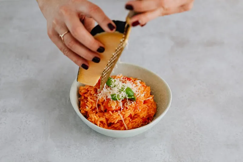 Tomato Rice With Basil Recipe