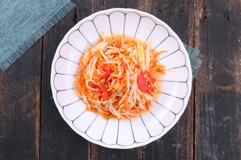 Thai Veg Papaya Salad Recipe (No Onion No Garlic) — photo 2