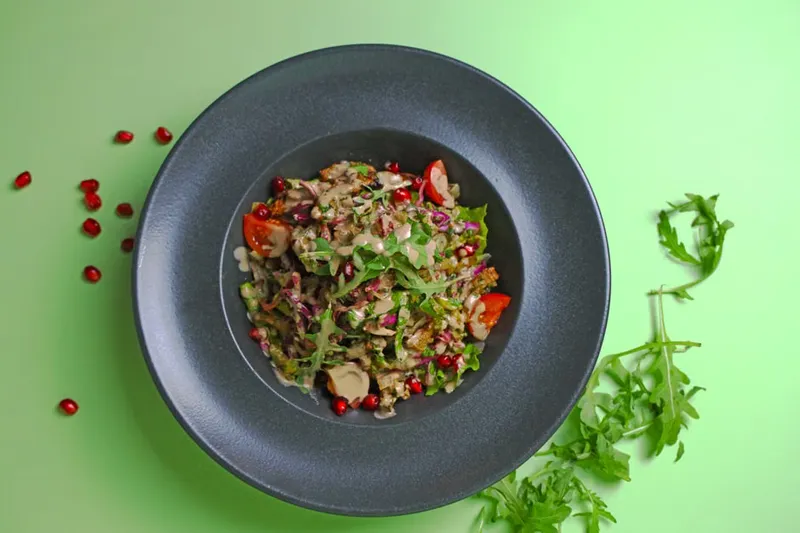 Sprouted Green Gram Kosambari Recipe- With Pomegranates — photo 2