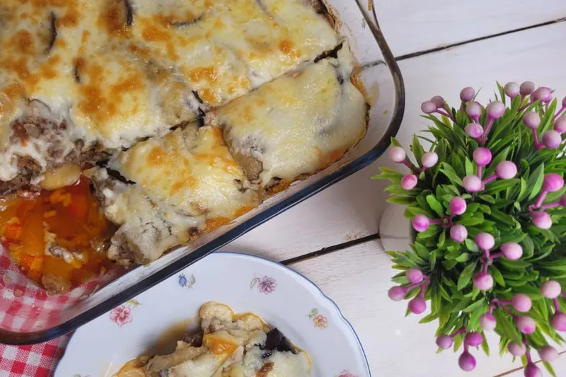 Vegetarian Moussaka with Mushrooms Sauce Recipe