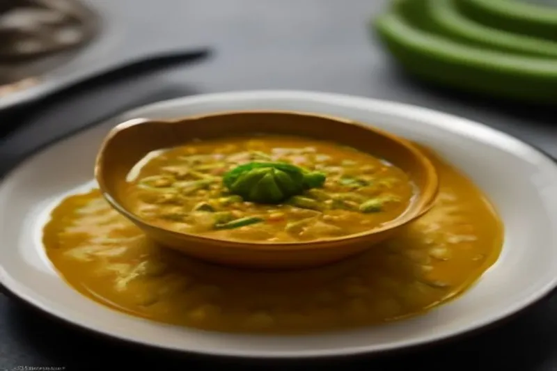 Punjabi Bhindi Kadhi Recipe - Roasted Okra In Yogurt Curry
