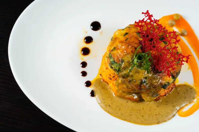 Creamy Stuffed Chicken With Pepper Cilantro Sauce Recipe