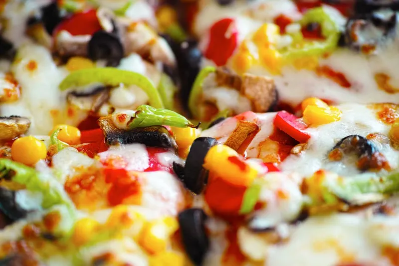 Cheesy Bread Pizza Recipe With Roasted Veggies