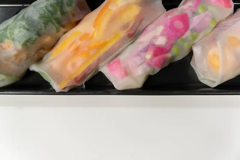 Rice Paper Vegetarian Spring Rolls Recipe (Healthy Summer Rolls) — photo 2