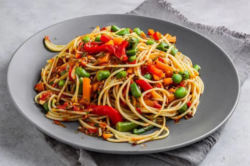 Mixed Vegetable Spaghetti Pasta Recipe