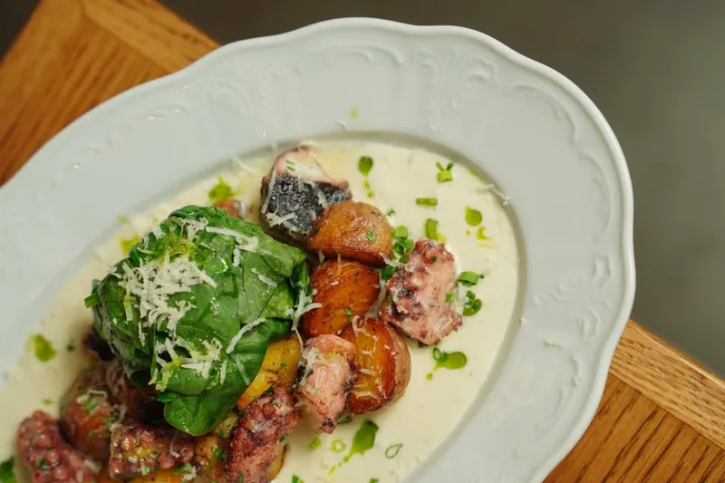 Potato Spinach Roulade Recipe With Parmesan Cheese & Herbed Butter Sauce — photo 2