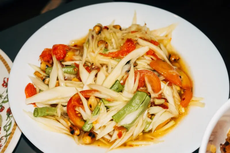Thai Style Vegetables & Raw Papaya Rice Recipe — photo 2