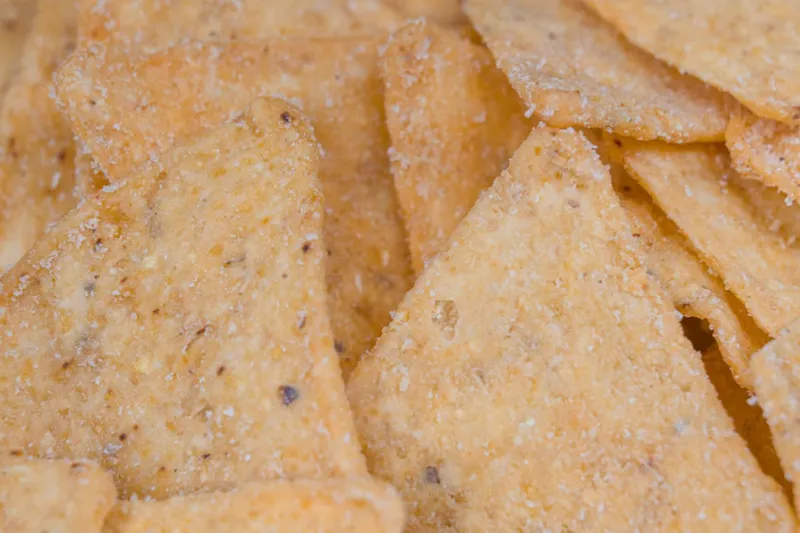 Baked Corn & Flour Tortilla Chips Flavored With Paprika Recipe