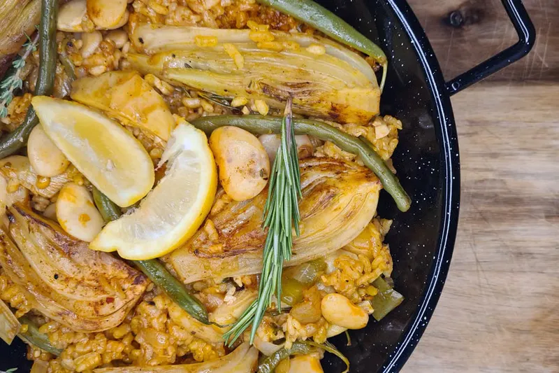 Vegetable Paella Recipe (Spanish Style Vegetable Rice)