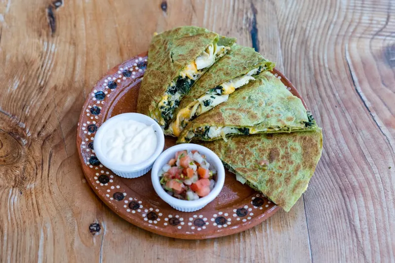 Mexican Style Pumpkin and Spinach Quesadillas Recipe — photo 2