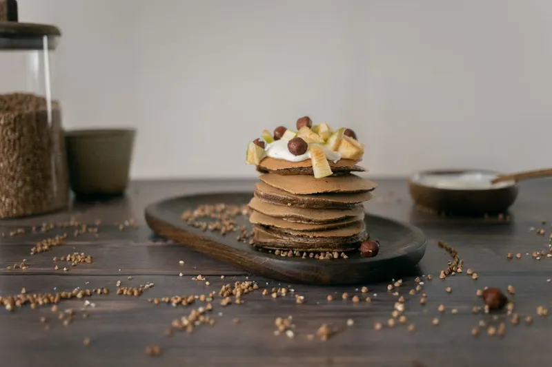 Chocolate Buckwheat Pancake Skewers Recipe