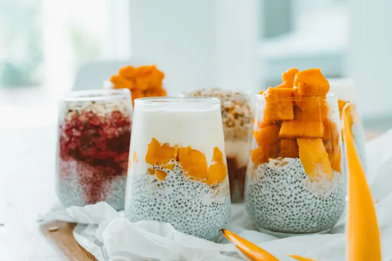 Mango And Yogurt Coconut Fool Recipe - Healthy Mango Yogurt Pudding